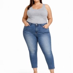 Democracy "Ab" technology High Rise Skinny Ankle Jeans Plus Size 24W $84